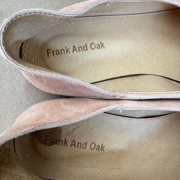 Frank and Oak Blush Pinky Peach Suede Minimalist Flats. Size US7/EU37.5 - Picture 8 of 8